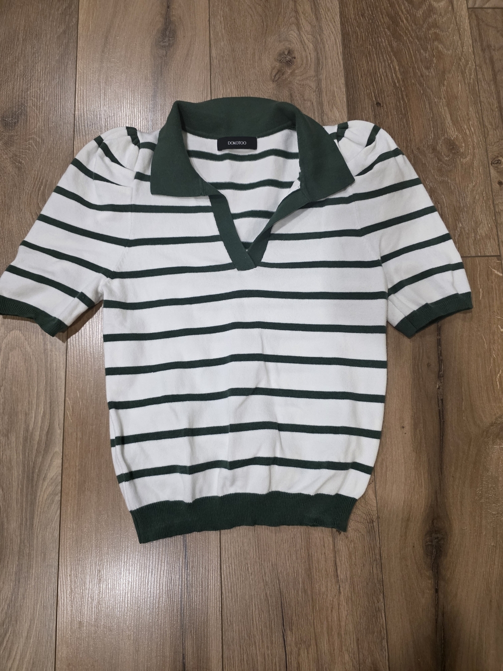 Boutique Short-Sleeve Polo Knit Top